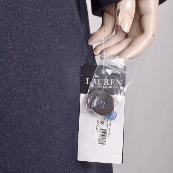 Lauren Ralph Lauren Wool & Cashmere Blend Long Coat in Regal Navy - Picture 4 of 4